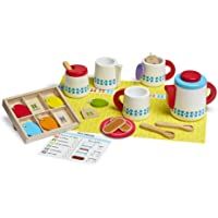 Melissa &amp- Doug Wooden Steep and Serve Tea Set- Multicolor (19843) - Modelos-colores Surtidos- 1 Unidad